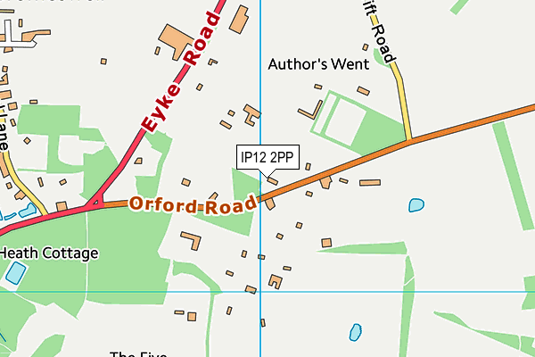 Woodbridge Rugby Club map (IP12 2PP) - OS VectorMap District (Ordnance Survey)