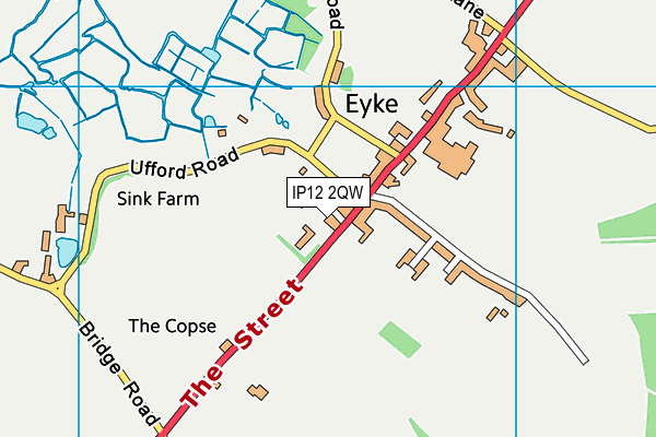 Eyke Ce Primary School map (IP12 2QW) - OS VectorMap District (Ordnance Survey)