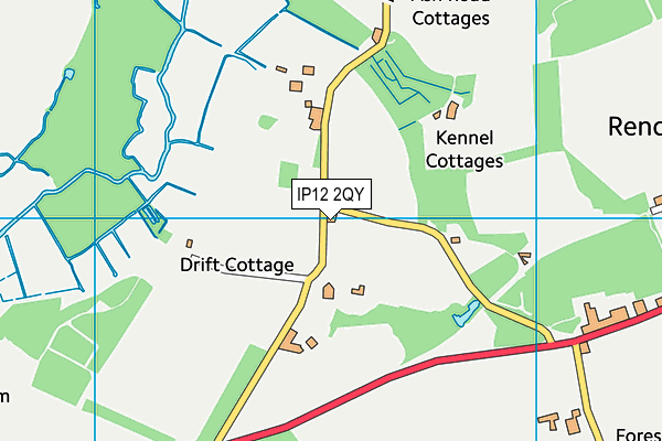 IP12 2QY map - OS VectorMap District (Ordnance Survey)