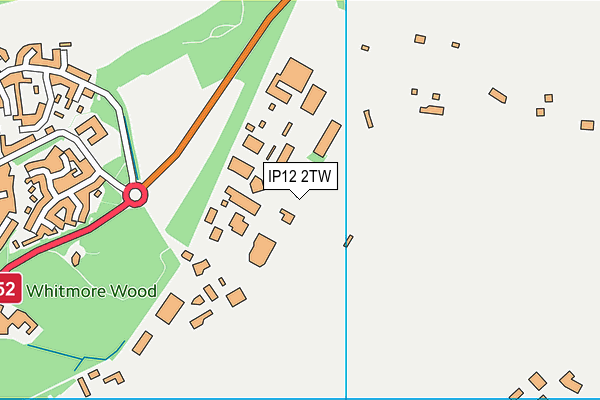 IP12 2TW map - OS VectorMap District (Ordnance Survey)
