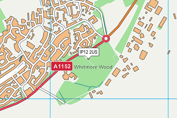 IP12 2US map - OS VectorMap District (Ordnance Survey)