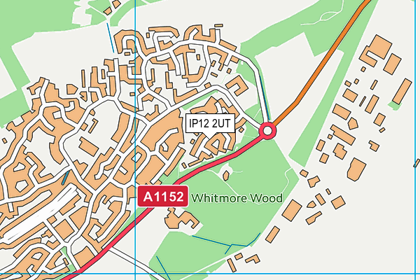 IP12 2UT map - OS VectorMap District (Ordnance Survey)