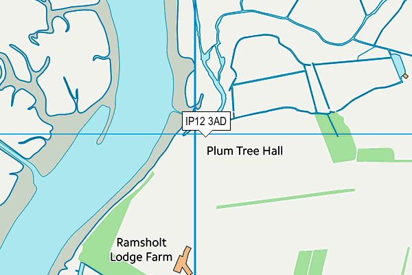 IP12 3AD map - OS VectorMap District (Ordnance Survey)