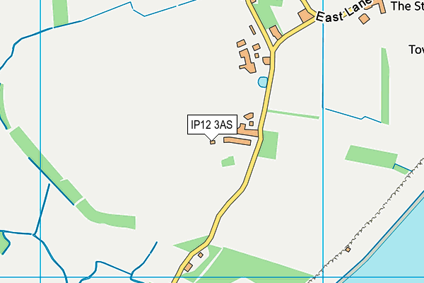 IP12 3AS map - OS VectorMap District (Ordnance Survey)