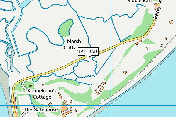 IP12 3AU map - OS VectorMap District (Ordnance Survey)