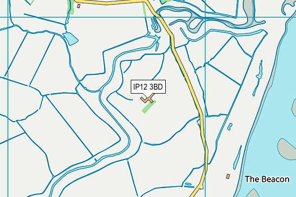 IP12 3BD map - OS VectorMap District (Ordnance Survey)