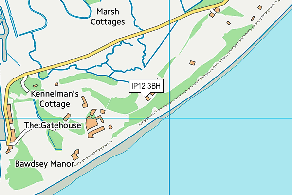 IP12 3BH map - OS VectorMap District (Ordnance Survey)