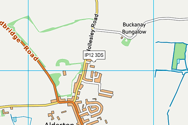 IP12 3DS map - OS VectorMap District (Ordnance Survey)