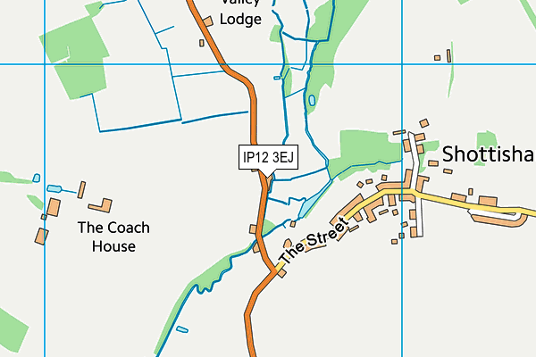 IP12 3EJ map - OS VectorMap District (Ordnance Survey)