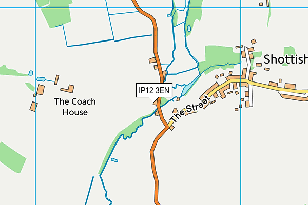 IP12 3EN map - OS VectorMap District (Ordnance Survey)