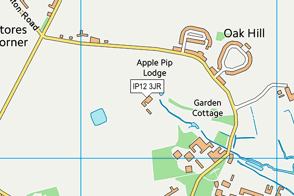 IP12 3JR map - OS VectorMap District (Ordnance Survey)