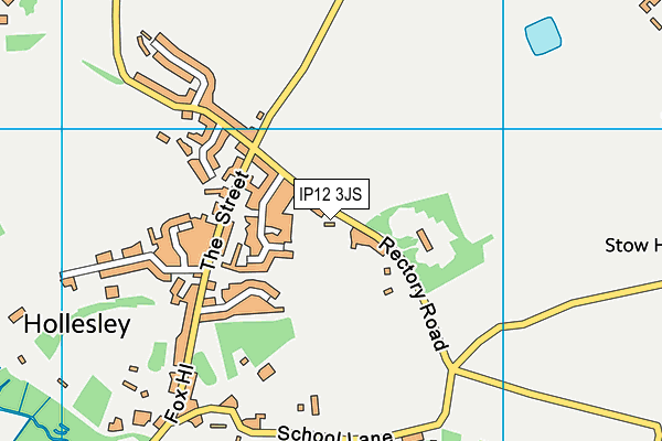 IP12 3JS map - OS VectorMap District (Ordnance Survey)