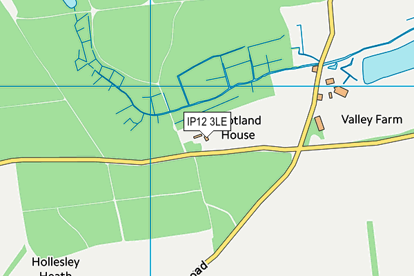IP12 3LE map - OS VectorMap District (Ordnance Survey)