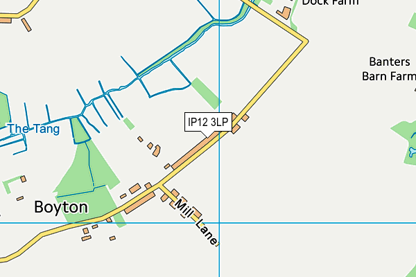 IP12 3LP map - OS VectorMap District (Ordnance Survey)