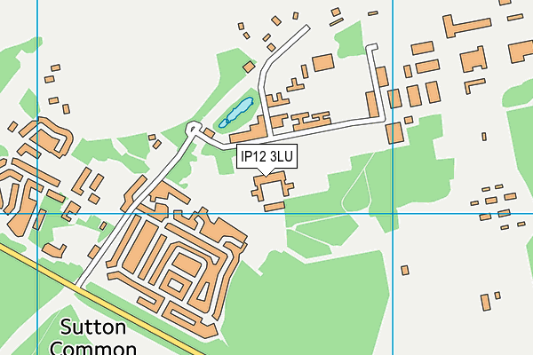 IP12 3LU map - OS VectorMap District (Ordnance Survey)