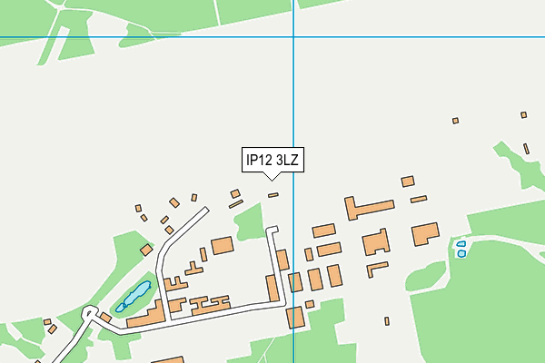 IP12 3LZ map - OS VectorMap District (Ordnance Survey)