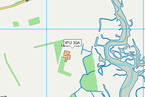 IP12 3QA map - OS VectorMap District (Ordnance Survey)