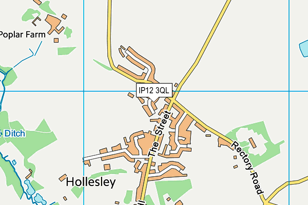 IP12 3QL map - OS VectorMap District (Ordnance Survey)
