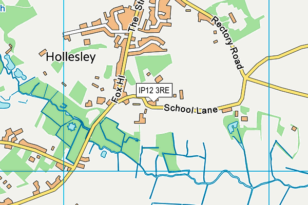 Hollesley Primary School map (IP12 3RE) - OS VectorMap District (Ordnance Survey)