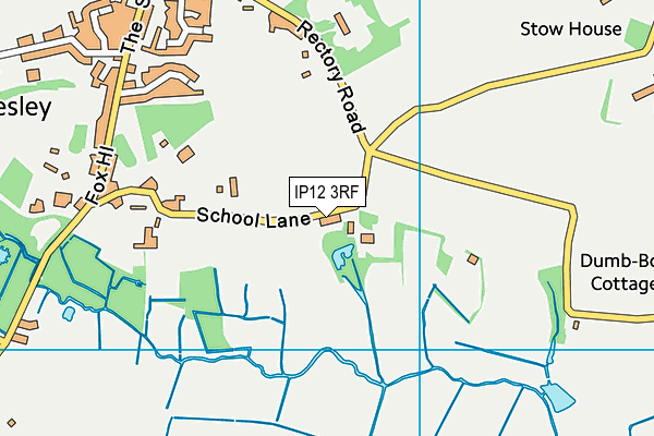 IP12 3RF map - OS VectorMap District (Ordnance Survey)