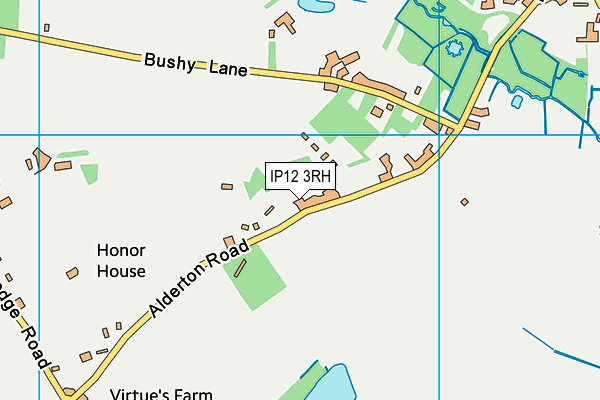IP12 3RH map - OS VectorMap District (Ordnance Survey)