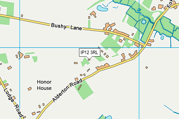 IP12 3RL map - OS VectorMap District (Ordnance Survey)
