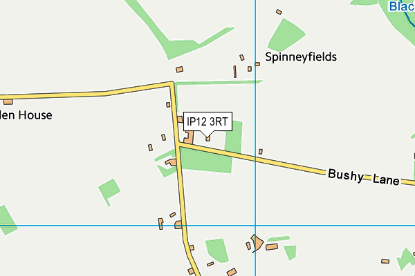 IP12 3RT map - OS VectorMap District (Ordnance Survey)