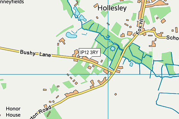 IP12 3RY map - OS VectorMap District (Ordnance Survey)