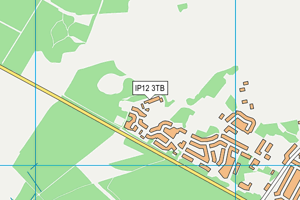 IP12 3TB map - OS VectorMap District (Ordnance Survey)