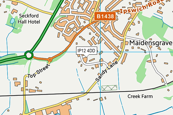 IP12 4DD map - OS VectorMap District (Ordnance Survey)