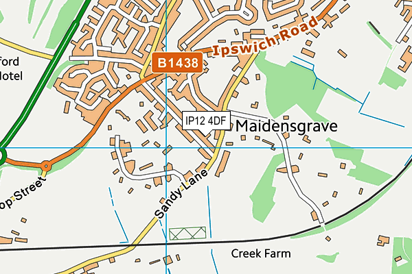 IP12 4DF map - OS VectorMap District (Ordnance Survey)