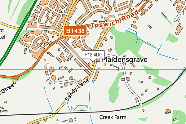 IP12 4DG map - OS VectorMap District (Ordnance Survey)