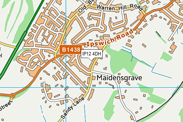 IP12 4DH map - OS VectorMap District (Ordnance Survey)