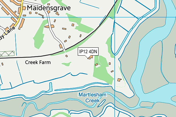 IP12 4DN map - OS VectorMap District (Ordnance Survey)