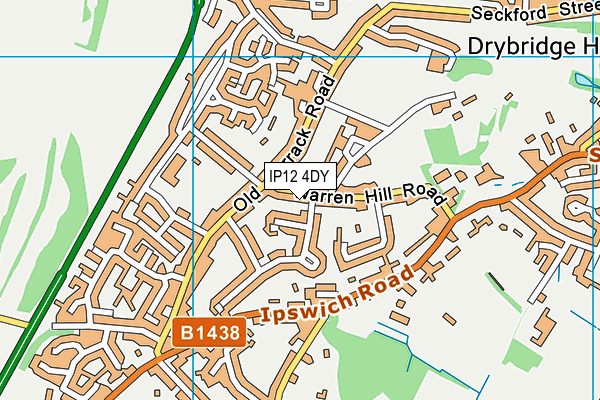 IP12 4DY map - OS VectorMap District (Ordnance Survey)