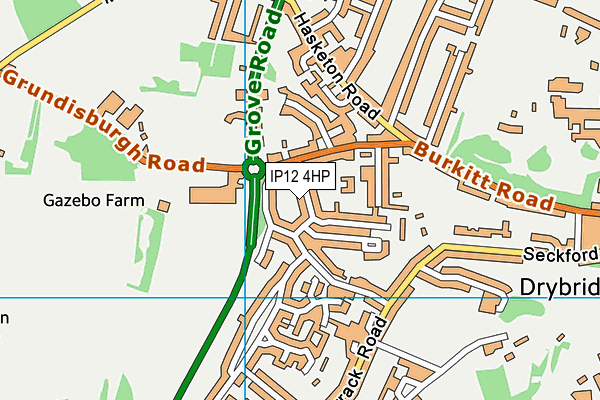 IP12 4HP map - OS VectorMap District (Ordnance Survey)