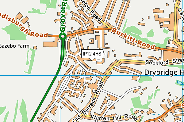 IP12 4HS map - OS VectorMap District (Ordnance Survey)