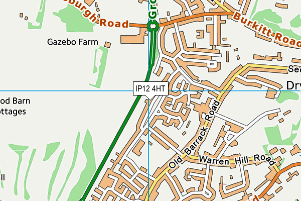 IP12 4HT map - OS VectorMap District (Ordnance Survey)