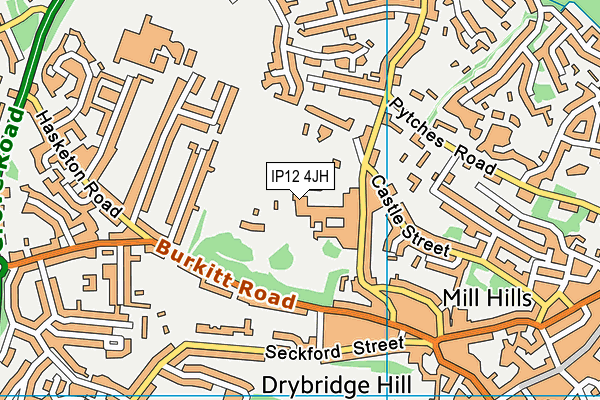 Woodbridge School map (IP12 4JH) - OS VectorMap District (Ordnance Survey)