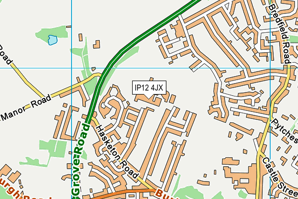 Farlingaye High School map (IP12 4JX) - OS VectorMap District (Ordnance Survey)