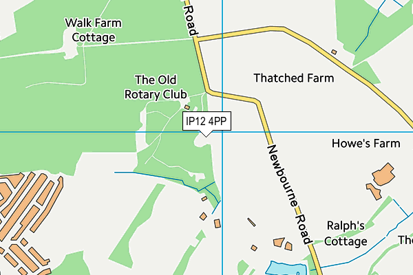 IP12 4PP map - OS VectorMap District (Ordnance Survey)