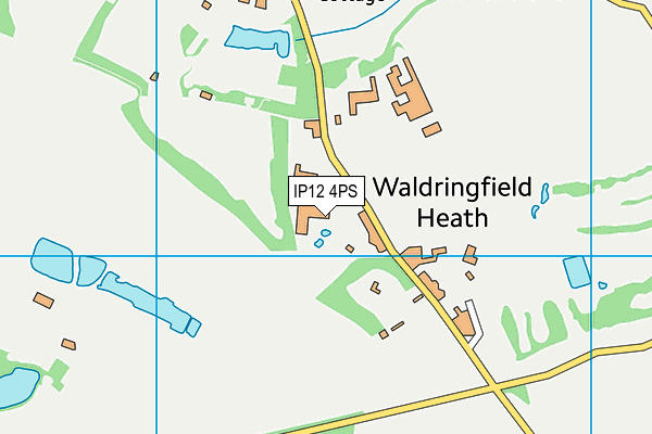 IP12 4PS map - OS VectorMap District (Ordnance Survey)