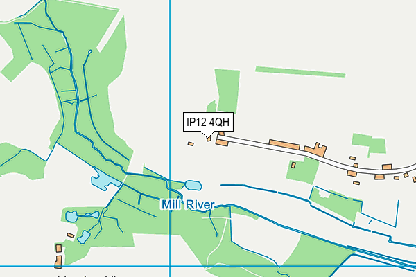 IP12 4QH map - OS VectorMap District (Ordnance Survey)