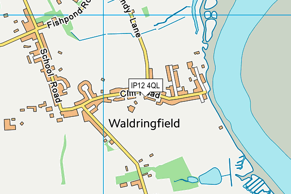 IP12 4QL map - OS VectorMap District (Ordnance Survey)