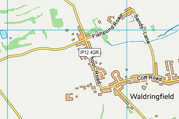 IP12 4QR map - OS VectorMap District (Ordnance Survey)