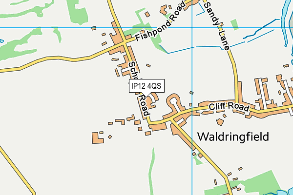 IP12 4QS map - OS VectorMap District (Ordnance Survey)