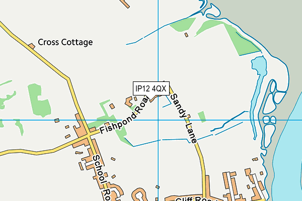 IP12 4QX map - OS VectorMap District (Ordnance Survey)