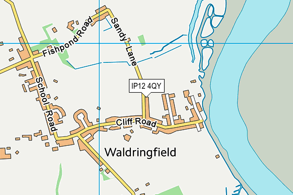 IP12 4QY map - OS VectorMap District (Ordnance Survey)