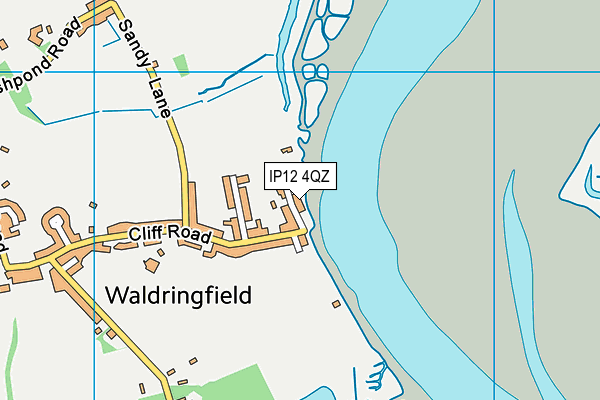 IP12 4QZ map - OS VectorMap District (Ordnance Survey)