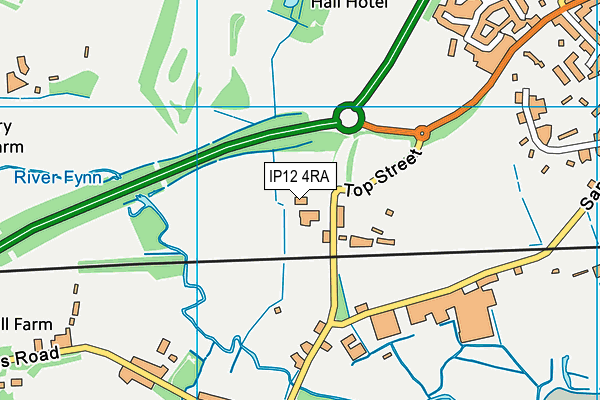 IP12 4RA map - OS VectorMap District (Ordnance Survey)